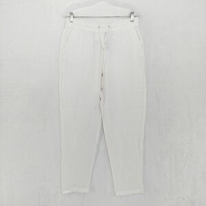 H&M White Linen High Rise Pajama Pants 5075